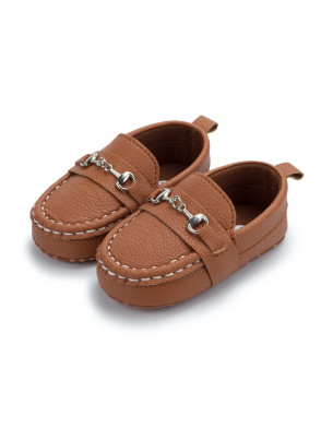 First walker Pu leather dress baby boy Soft sole infant Moccasins baby loafers shoes Brown